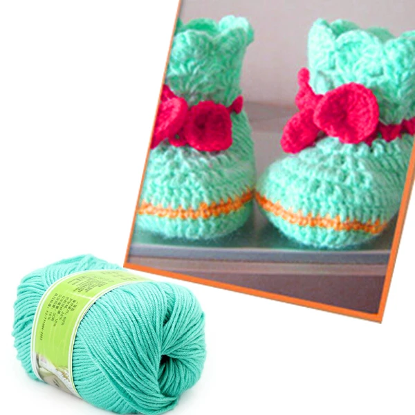 1 шт. Детская шерстяная пряжа из бамбукового хлопка 50 г|baby yarn|hand knittingnatural yarn |