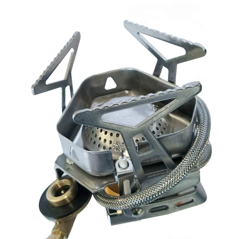 Ветронепроницаемая наружная газовая горелка походная Плита Зажигалка Туристическое оборудование кухонный цилиндр пропан гриль