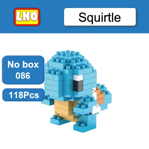 Squirtle no box LoZ Блоки строительные мяч Пикачу Snorlax, чармандер, Бульбазавр Jigglypuff игрушки; фигурки героев аниме модель японский мультфильм подарок - Цвет: Squirtle no box