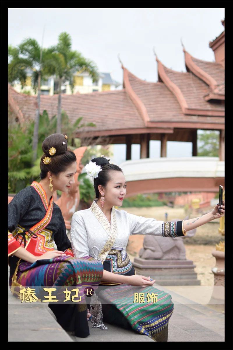 Тайланд Лаос Myanmar традиционный костюм дай женские костюмы Ретро водная консервативность фестиваль красивое платье праздничные костюмы