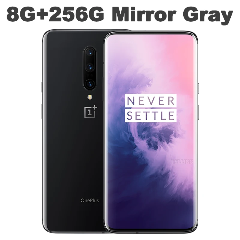 8G 256G Mirror Gray 30 подарки Global Oneplus 7 Pro мобильный телефон Oxygen OS 4G LTE Snapdragon 855 Восьмиядерный 6,6" QHD+ изогнутый экран NFC OTA - Цвет: 8G 256G Mirror Gray