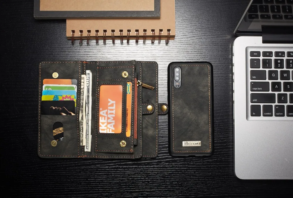Кожаный бумажник на магните телефонные разъемы для карт чехол для huawei P20 P30 Pro P30lite mate 20 PRO Корпус молния Флип Стенд Защита задняя Сумка