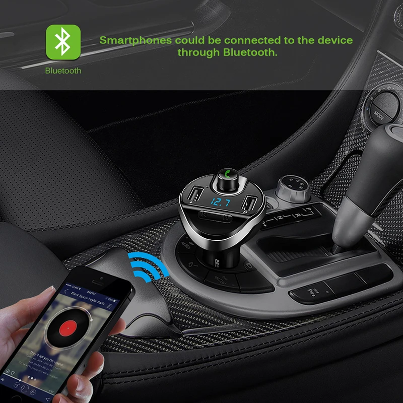 Onever Автомобильный MP3 аудио плеер с Bluetooth fm передатчик беспроводной модулятор