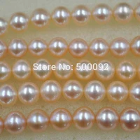 aa wholesale 7 5 8 5mm near round natural pink freshwater pearl strand
