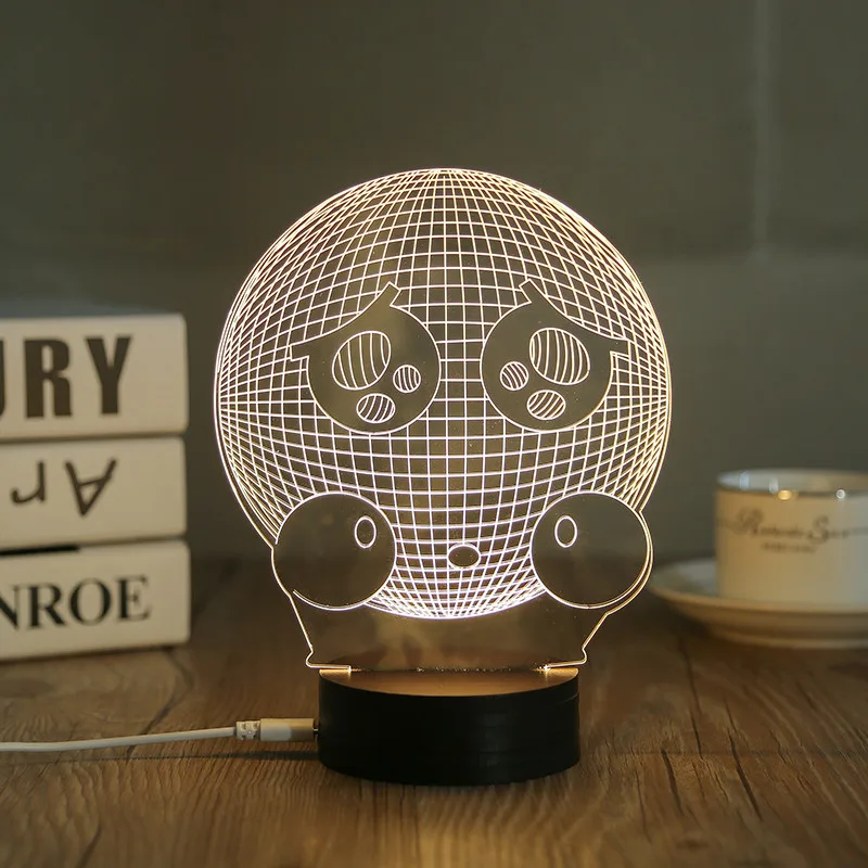 Новинка жалобы выражение лампы 3D визуальный индикатор Ночные светильники для