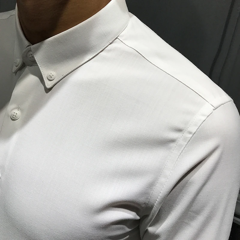 2019 cooton летняя деловая формальная повседневная рубашка с длинным рукавом для