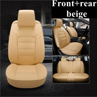 beige standard Чехол на переднее и заднее сиденье для Volkswagen polo golf 4 5 6 7 passat b5 b6 b7 b8 TIGUAN BORA MAGOTAN TIGUAN L CANDY SANTANA Lavida - Название цвета: beige standard