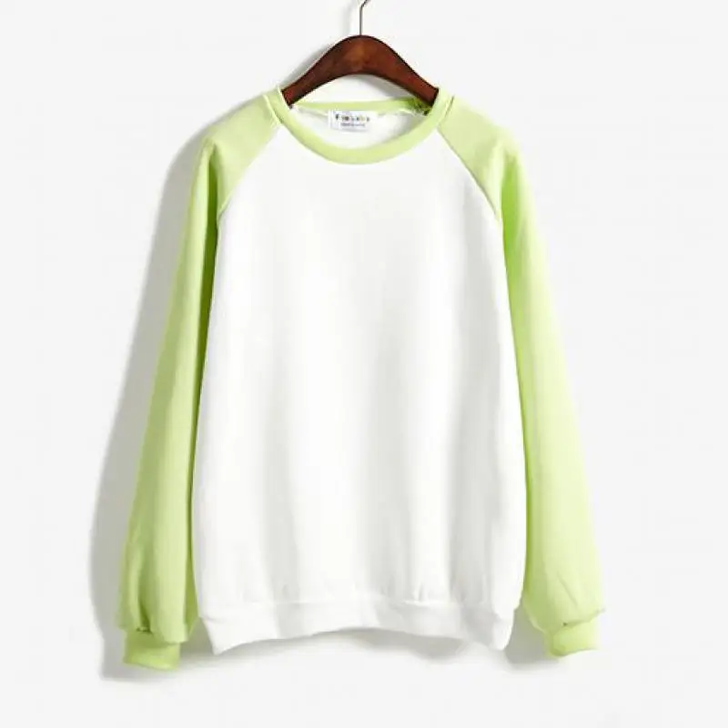 NFIVE Brand 2018 Women's Plus Velvet Sweatshirts Korean Autumn Winter Loose Splicing Long Sleeves Student Baseball Sweatshirt | Женская