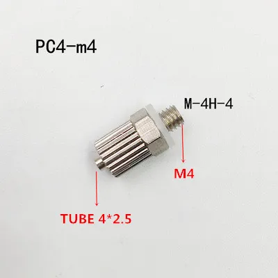 10 шт. M5-4mm/M5-6mm/M3-4mmm/M6-6mm прямые пневматические трубы воздушный шланг Быстрый фитинг мини разъем