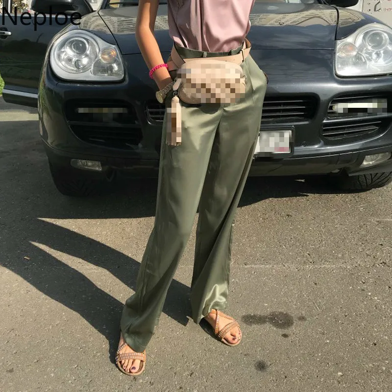 Neploe Сатиновые женские брюки новинка прямые одноцветные для девушек летние 2019