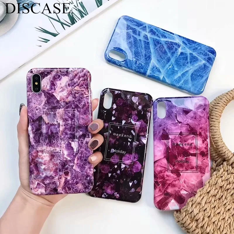 Чехол DIS Роскошный Глянцевый мраморный чехол для телефона iPhone X XS XR 6 6S 7 8 Plus MAX s