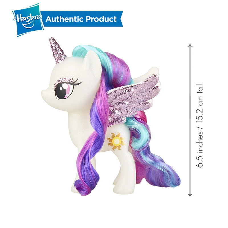 FurReal Friends, My Little Pony с рисунком из мультфильма «Мой Маленький Пони» Игрушки Принцесса Селестия сверкающие 6-inch Figure для детей в возрасте от 3 лет и старше корни волос куклы голова манекена
