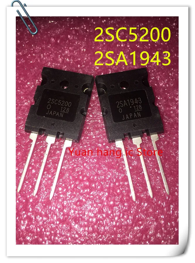 Free Shipping 10pair=20pcs ( 10pcs 2SC5200 + 10pcs 2SA1943 ) C5200 A1943 TO-3PL