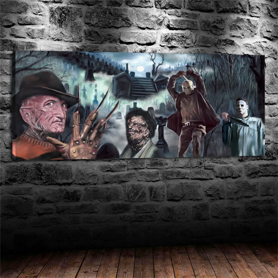 Freddy Krueger Mike Myers 13th Friday Jason холст картина печать гостиная домашний декор