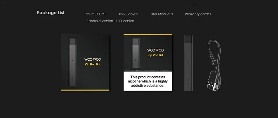 Новейший комплект VOOPOO Alpha Zip Pod с аккумулятором 250 мАч и 1 мл Pod и Ом катушка суперлегкая система Pod Vs Drag Nano