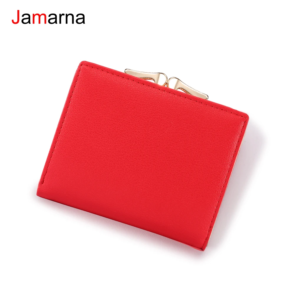 Jamarna кошелек женский из искусственной кожи женские кошельки на застежке Кошелек для монет женский бумажник Ретро Модный женский кошелек маленький держатель для карт красный