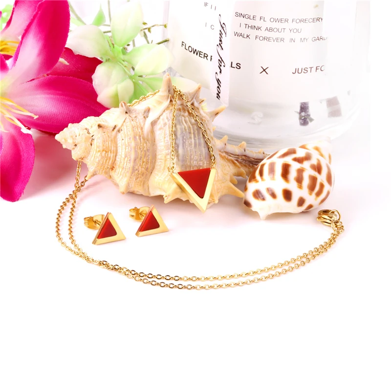 LUXUKISSKIDS ювелирные изделия модные ожерелья серьги из нержавеющей стали