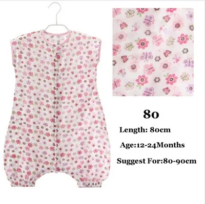 Muslin Cotton Baby Thin Slumber Sleeping Bag Cotton toddle Sleep Sack Cute Cartoon Sleep Bag children Kick Quilt
