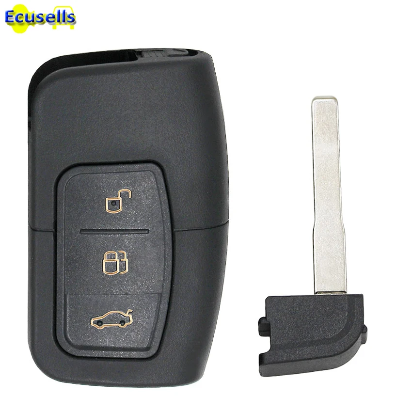 Умный чехол для ключа с дистанционным управлением 3 кнопки Ford Focus Mondeo Galaxy Kuga S Max C