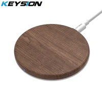 keysion wooden 10w qi fast wireless charger for iphone 11 xs max xr 8 plus wireless charging pad for samsung s10 s9 xiaomi mi 9