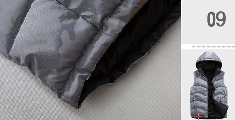 MFERLIER, мужской жилет с капюшоном, большой размер, 7XL, 8XL, 9XL, толстый, теплый, темно-синий, с хлопковой подкладкой, Осень-зима, жилет, камуфляжный жилет