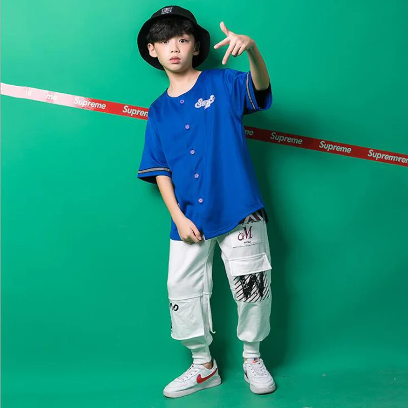 Детская одежда в стиле хип хоп Повседневная рубашка свитшот топы штаны наряды