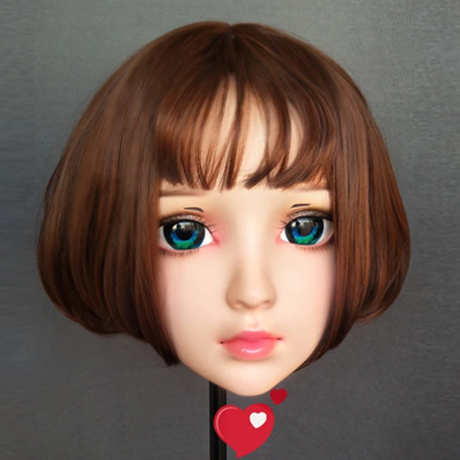 

(Ya-02)Gurglelove Женщины Милая девочка каучуковые полуголовы Kigurumi BJD Маска Косплей японское аниме ролевая маска Лолиты Трансвестит кукла