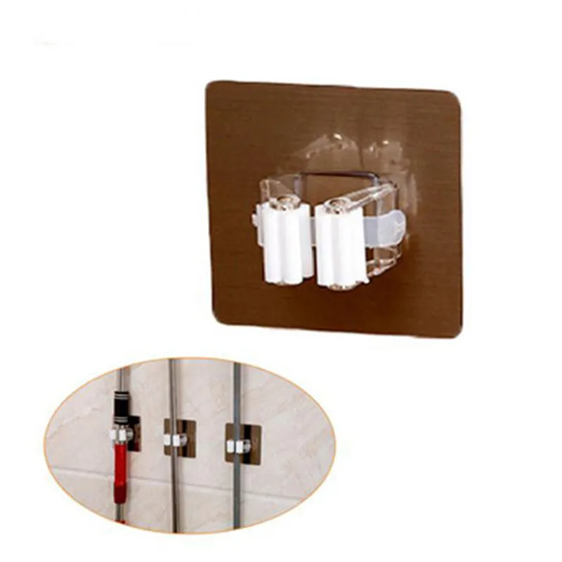 Настенный держатель для швабры и метлы из ПВХ полки хранения ванной на присоске