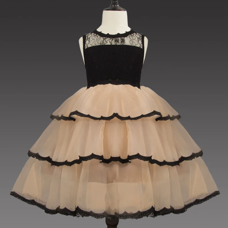 Детское праздничное платье-пачка принцессы для дня рождения кружевное