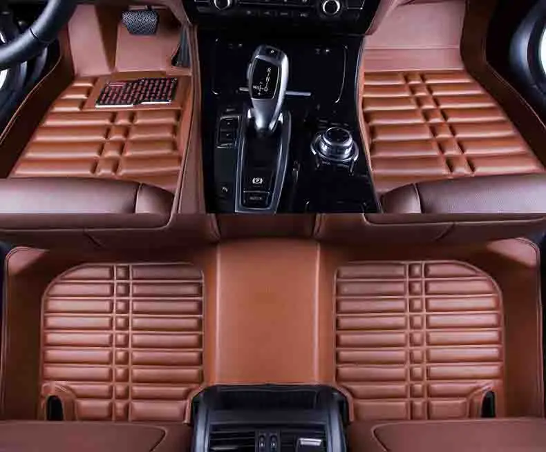 Brown На заказ автомобильный коврик для Volkswagen Beetle Phaeton eos Magotan Scirocco bora lavid sagitar t-roc tayron t-cross напольный ковер - Название цвета: Brown