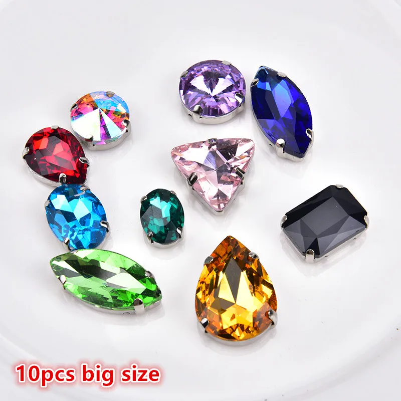 Бесплатная доставка! сочетание формы и Цвета размеры Pointback горный хрусталь