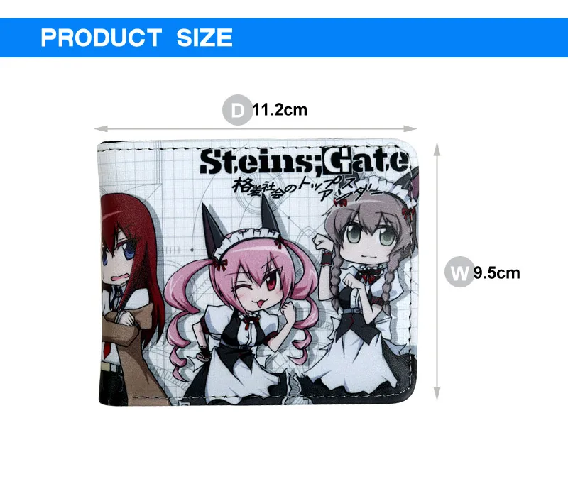 Аниме steins Gate макисэ курису женский кошелек на молнии, карман для монет/Чехол банк держатель для карт, кошелек