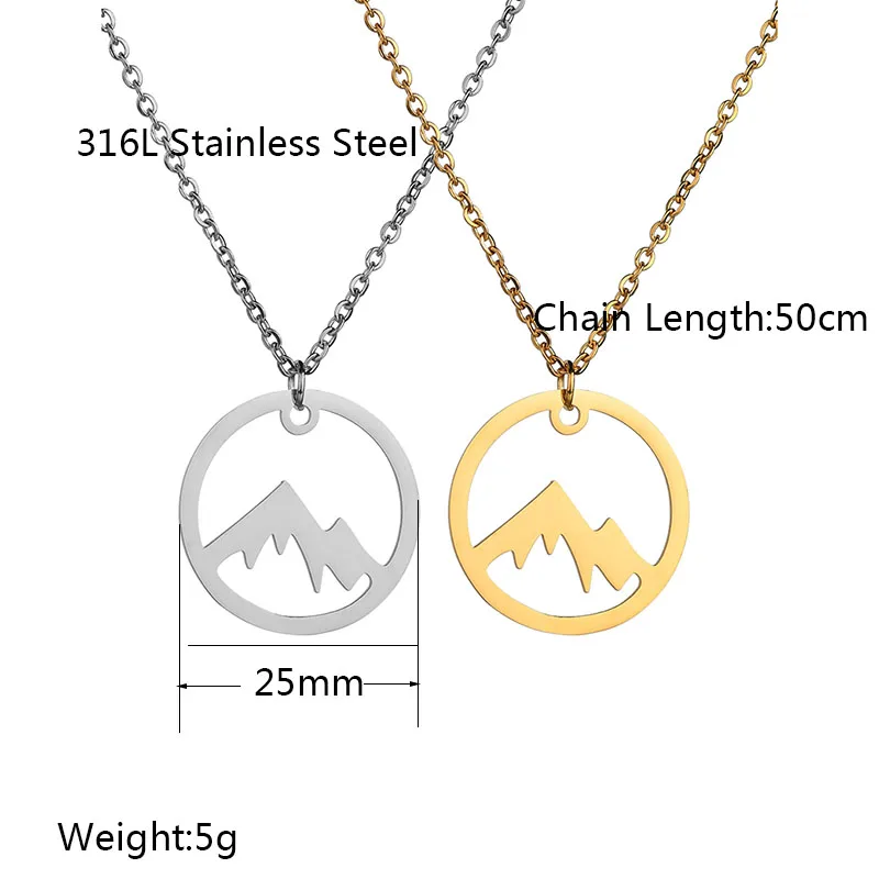 ELSEMODE полые минималистичные горные Топы ожерелье из нержавеющей стали Chian s
