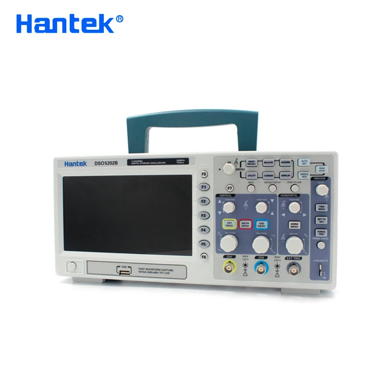 Цифровой осциллограф Hantek DSO5202B ручной 2-канальный 200 МГц ЖК-дисплей USB частота