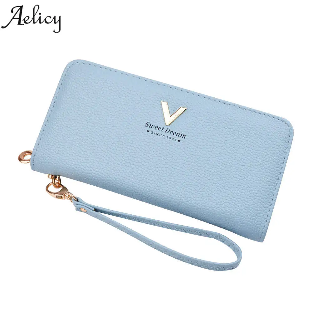 Aelicy роскошные женские кошельки брендовые Женский Длинный кошелек на молнии