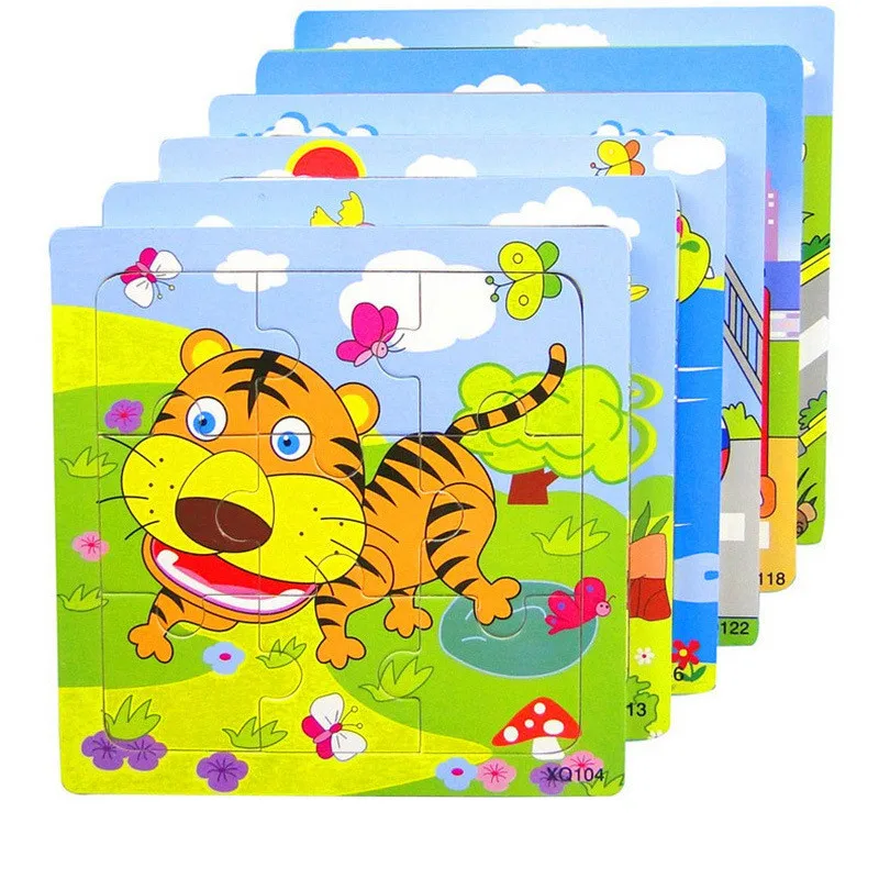 Деревянные пазлы для детей развивающие и Обучающие классические Пазлы детские