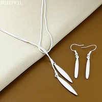 doteffil 925 sterling silver sword snake chain necklace earring set for women wedding engagement party jewelry