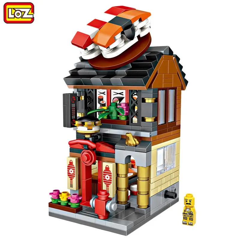 LOZ City мини уличный вид DIY сборка архитектура 3D модель дом магазин Развивающие
