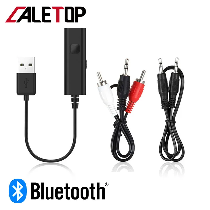 CALETOP Bluetooth приемник 3,5 мм стерео AUX беспроводной Bluetooth адаптер для автомобиля для телевизора для динамика