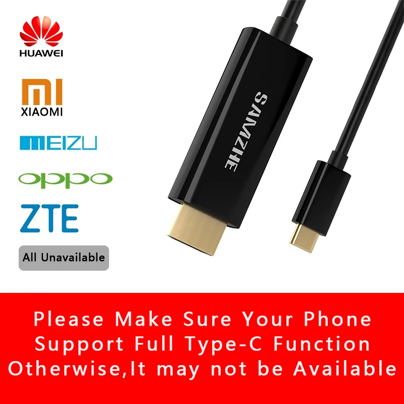 SAMZHE USB 3 1 C к HDMI кабель типа конвертер 4 30 Гц UHD внешняя видеокарта Удлинительный