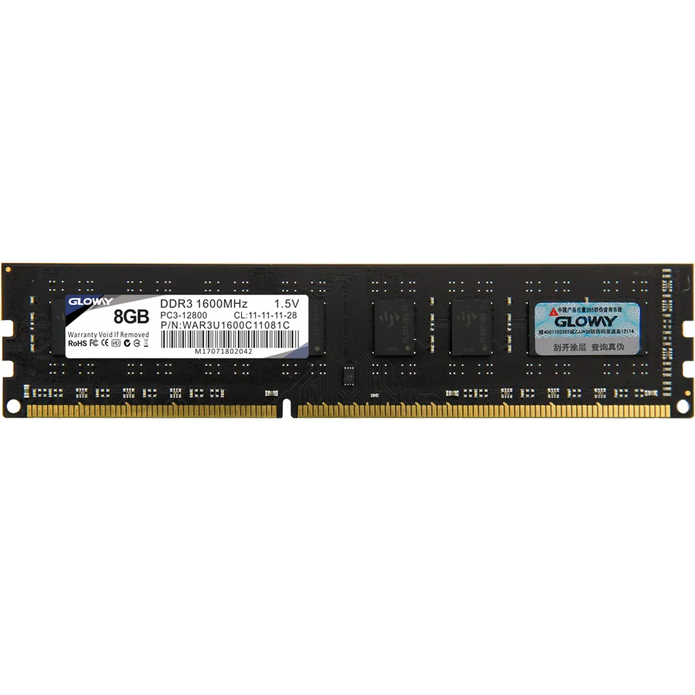 Память Gloway DDR3 для настольного компьютера 8 ГБ 4 Гб 1600 МГц совместима с 1333