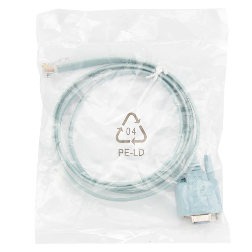 Günstig DB9 Zu RJ45 Stecker Netzwerk Kabel Für Cisco Switch Router Blau Serial Port Konsole Kabel Rollover Kabel Serielle 100 Pcs /lot