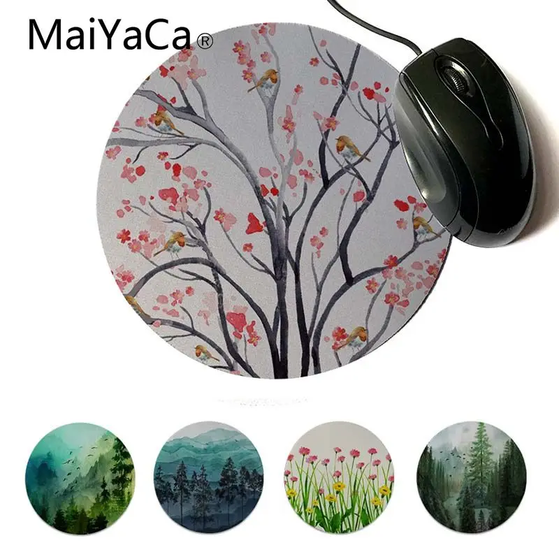 Современные коврики для мыши MaiYaCa Spring Mountain Morning круглые игровые компьютерные под