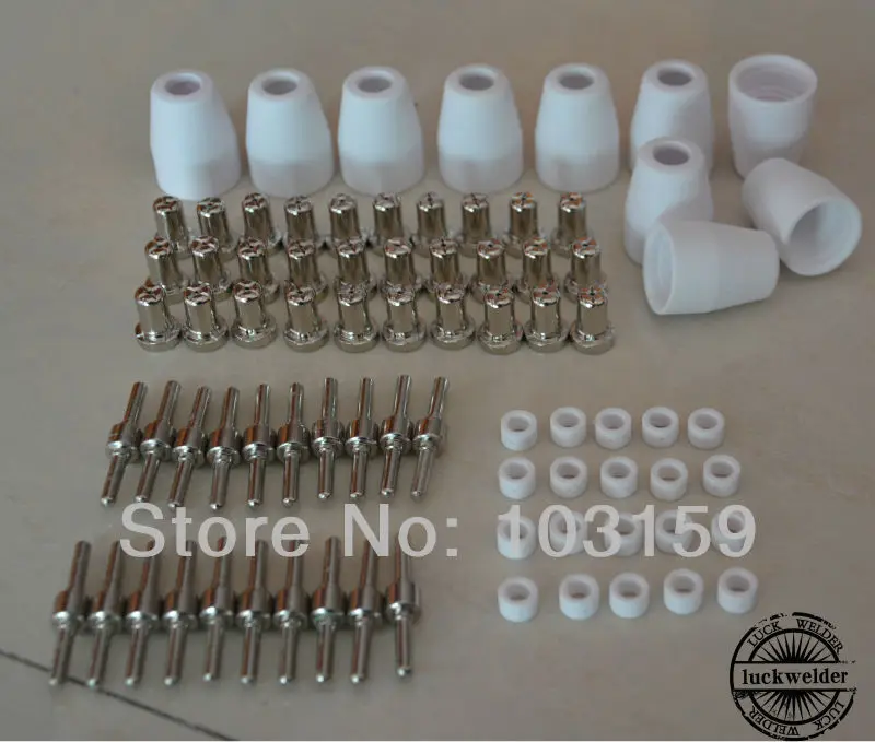 80 шт. сопло и электрод с удлиненным никелированным наконечником для плазменной