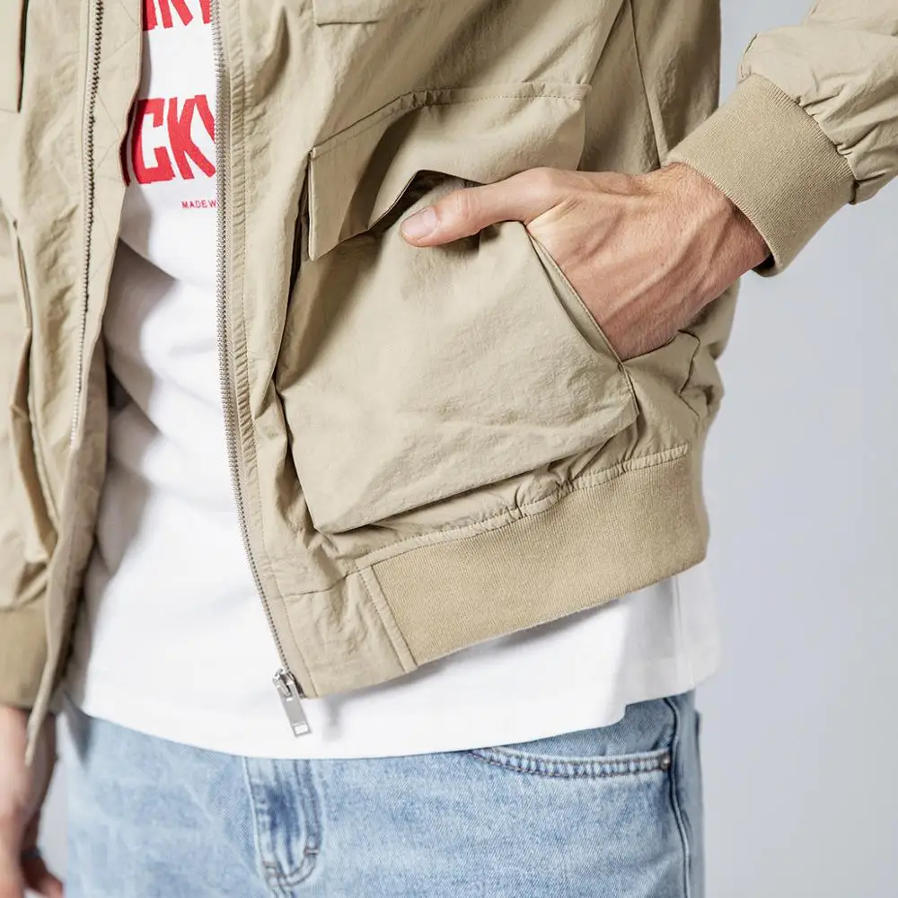 

SIMWOOD New 2021 spring Jacket Men Windbreaker Fashion Casual Coats Slim fit Brand Clothing Plus Size Outerwear 180062