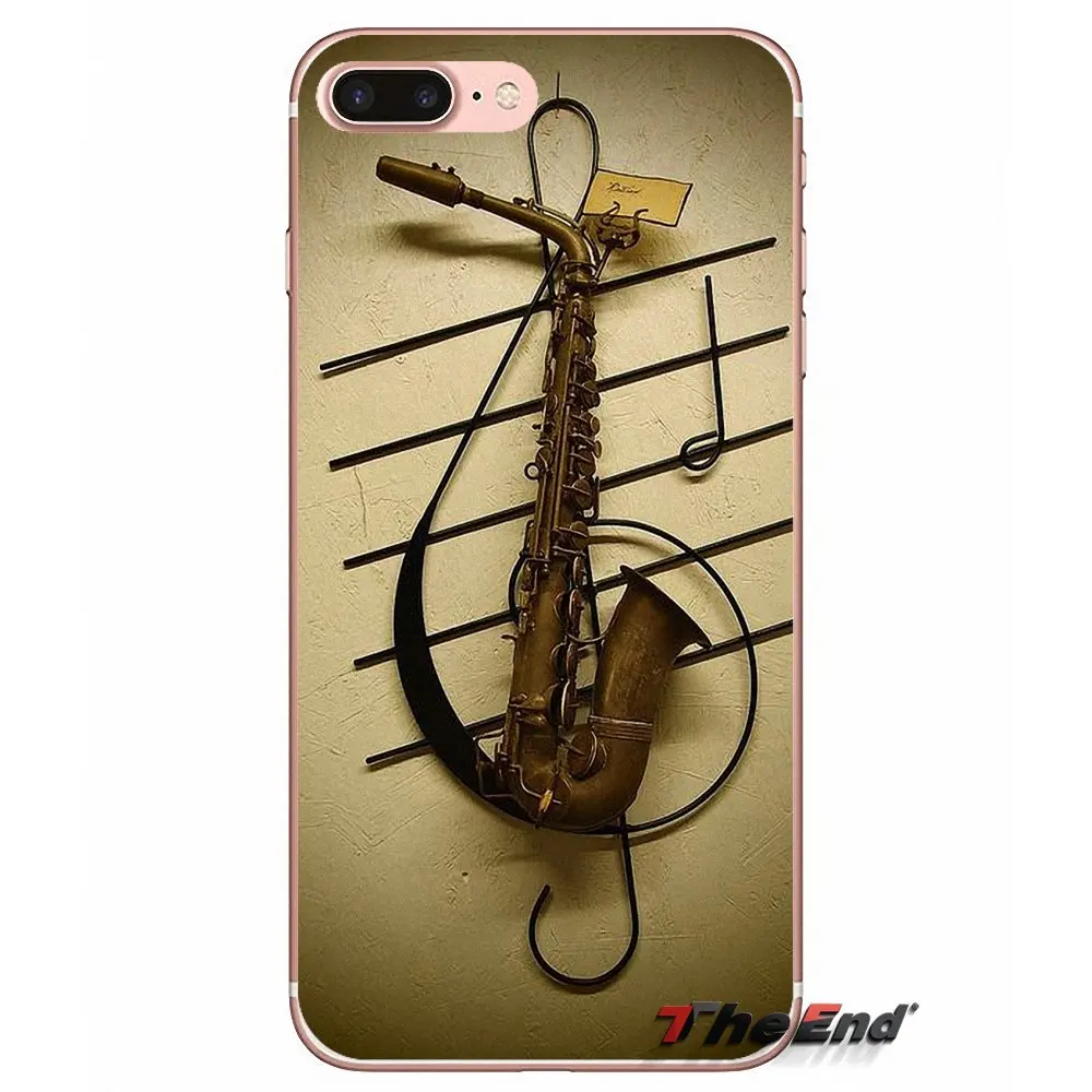 Для Xiaomi Redmi 4 3 3S Pro Mi3 Mi4 Mi4i Mi4C Mi5 Mi5S Mi Max Note 2 Чехол для саксофона SAX Music jazz symbols мягкий