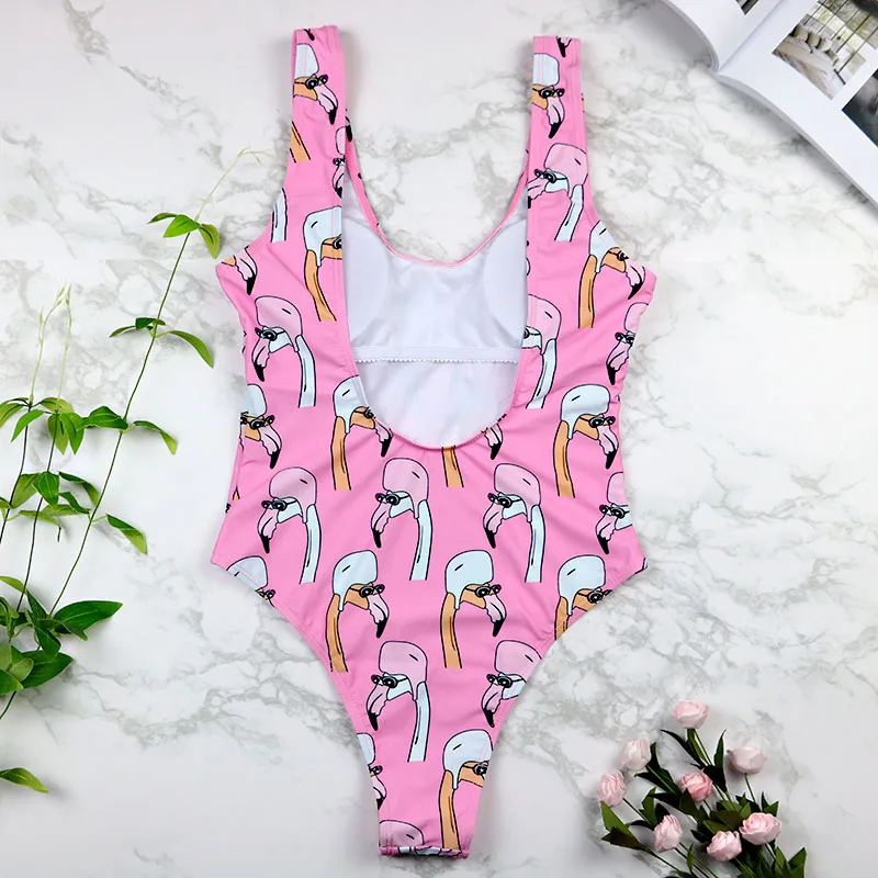 Цельный купальник 2019 сексуальный женский с принтом бандажный боди пляжная