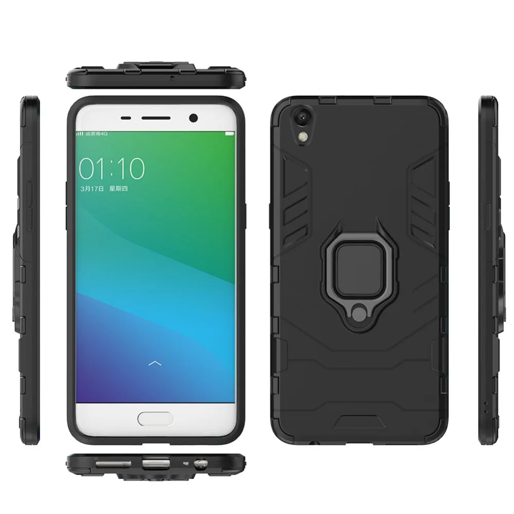 Противоударный армированный чехол для OPPO R9 Plus держатель с кольцом на палец Plustm A 6