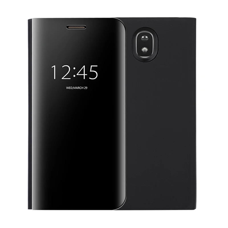 Asuwish откидная крышка кожаный чехол для Samsung Galaxy J7 J5 J3 j730f j530f Clear View чехол для телефона ЕС Евразийского версия