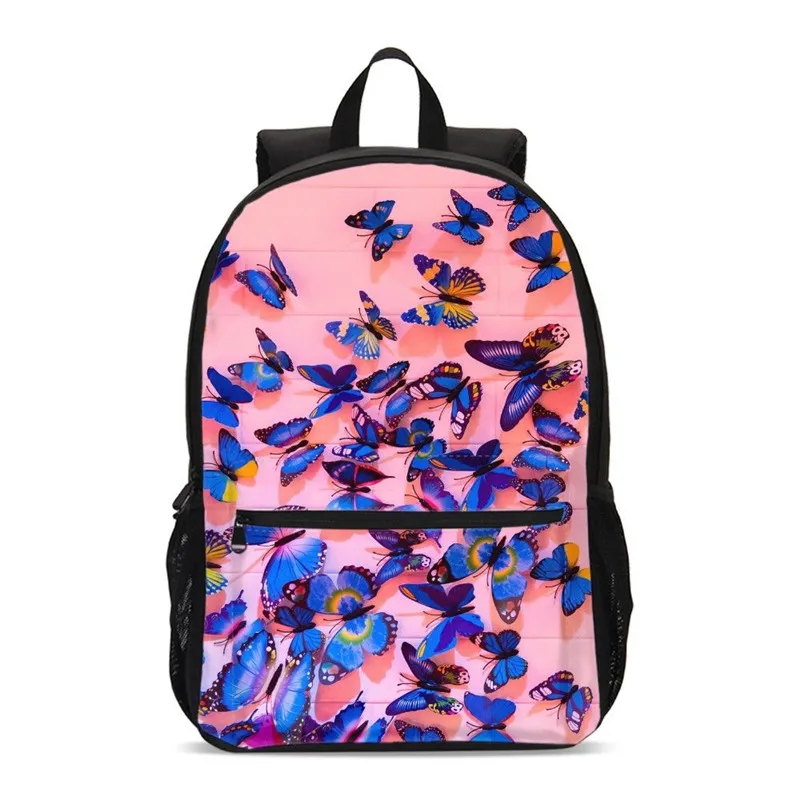 Рюкзак для мужчин и женщин школьный ранец с принтом бабочки розы цветов | Багаж